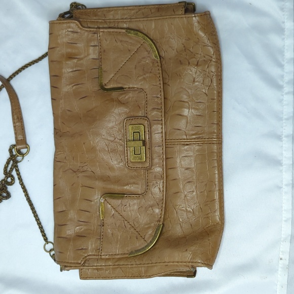 Jessica Simpson Faux Croc Clutch - Picture 2 of 16